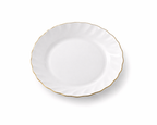 Set serviciu masa Opal 19 piese, 6 persoane, alb cu margine aurie, farfurii model Premium ZLine, elegant, ideal pentru cadou