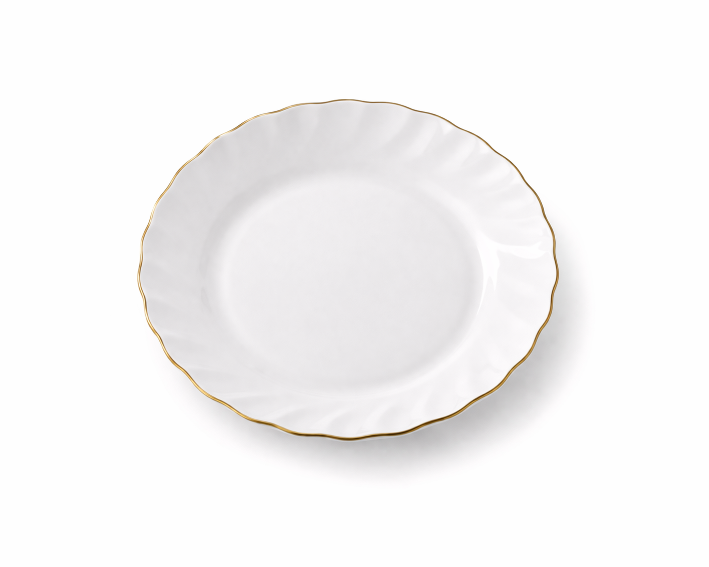 Set serviciu masa Opal 19 piese, 6 persoane, alb cu margine aurie, farfurii model Premium ZLine, elegant, ideal pentru cadou