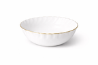 Set serviciu masa Opal 19 piese, 6 persoane, alb cu margine aurie, farfurii model Premium ZLine, elegant, ideal pentru cadou