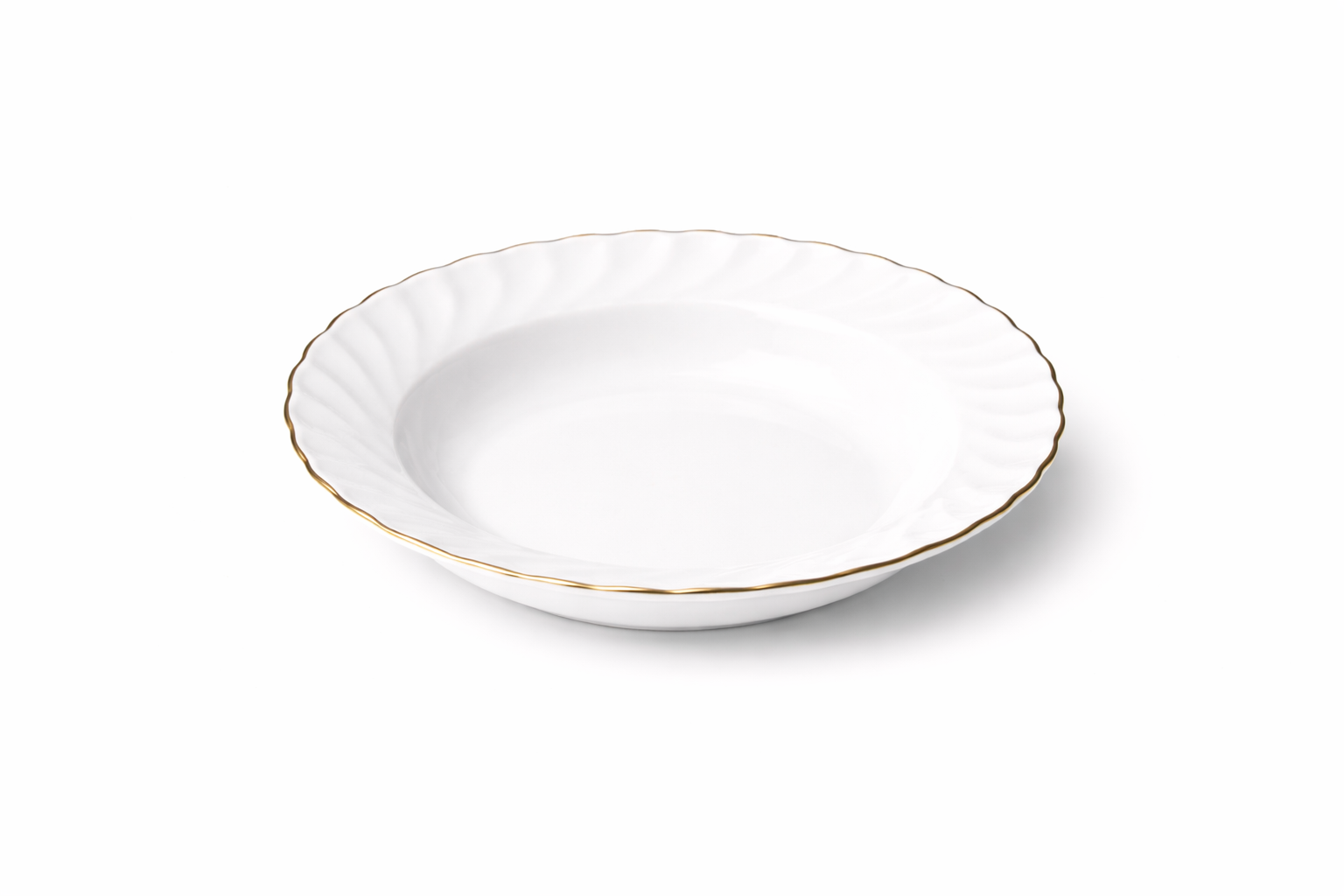Set serviciu masa Opal 19 piese, 6 persoane, alb cu margine aurie, farfurii model Premium ZLine, elegant, ideal pentru cadou