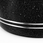 Set oale granit 10 piese, granit vase gatit antiaderent cu capac sticla, rezistente, 20–32 cm