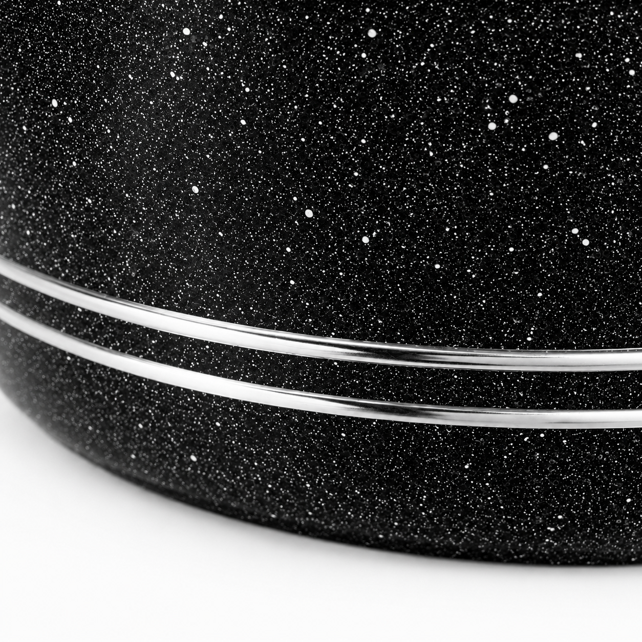 Set oale granit 10 piese, granit vase gatit antiaderent cu capac sticla, rezistente, 20–32 cm