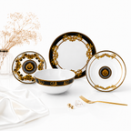 Set farfurii opal 19 piese, serviciu masa 6 persoane, model AFRODITA, design elegant, premium