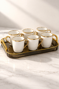 Set 6 Cani Ceramica Gold Line