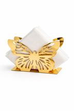 Suport servetele masa, metal auriu, model Fluture Butterfly, design decorativ elegant