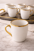 Set 6 Cani Ceramica Gold Line