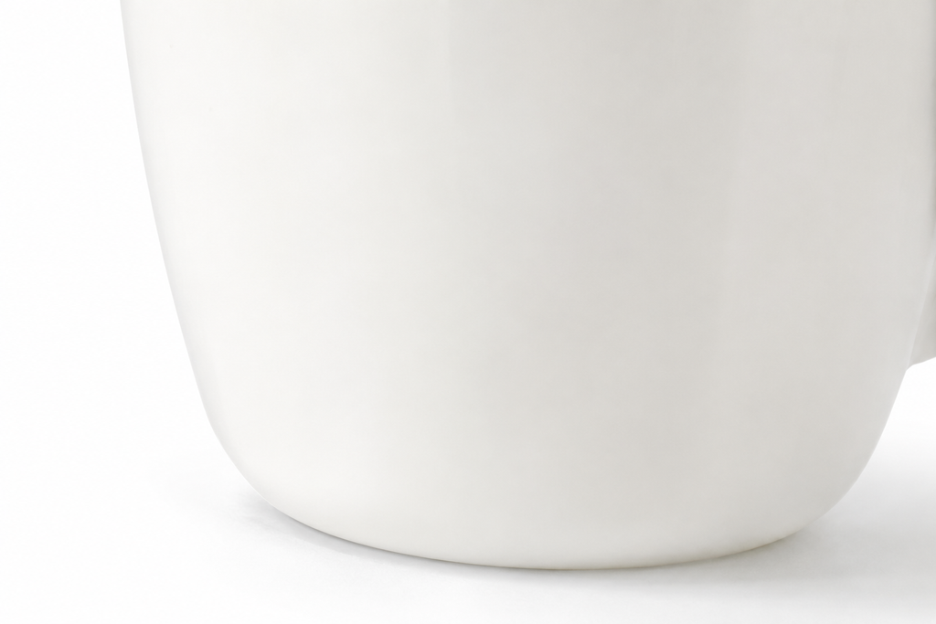 Set 6 căni din opal alb cu margine aurie, design elegant, căni cafea și ceai, rezistente și moderne