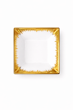 Set farfurii ceramica 18 piese, serviciu masa 6 persoane, alb cu auriu, model Luxury, design elegant, premium