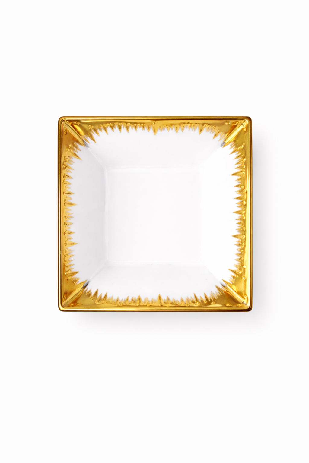 Set farfurii ceramica 18 piese, serviciu masa 6 persoane, alb cu auriu, model Luxury, design elegant, premium